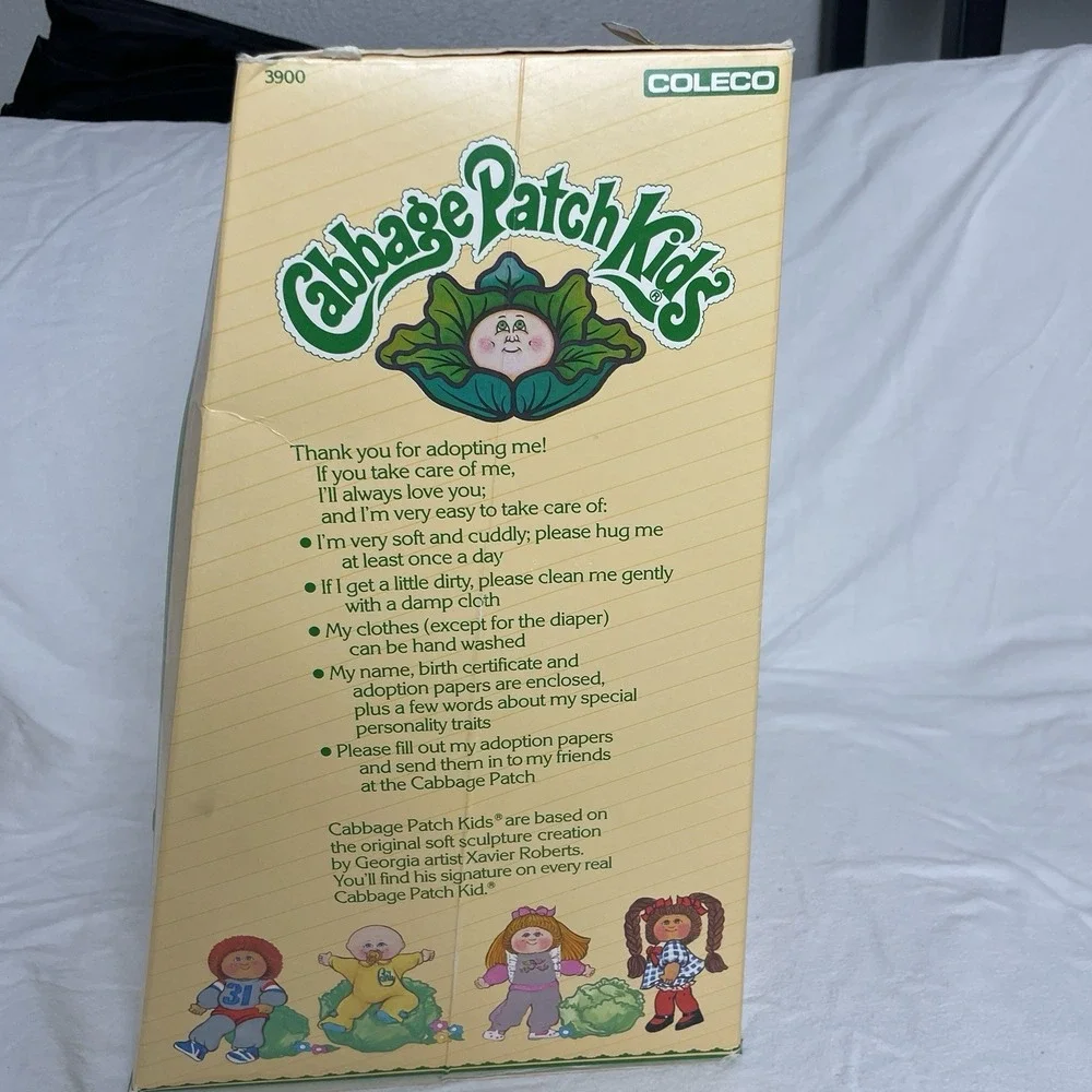 Vintage‎ 1984 Coleco Cabbage Patch Kids Boy Doll with Teeth Glasses Holds Crayon